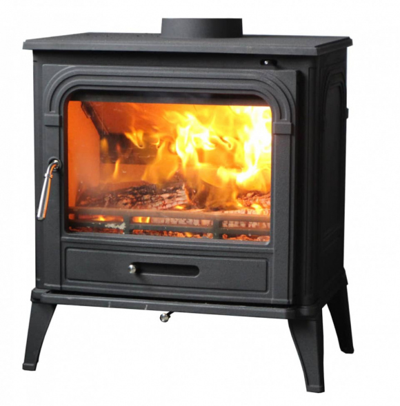 Печь-камин Dog 10кВт, дымоход d-150мм
