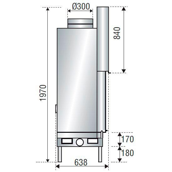 Каминная топка F1600 axis