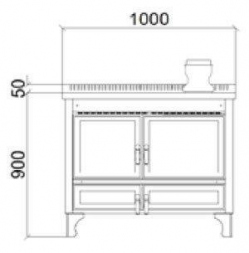 Печь варочная RB C 100 L- J.Corradi
