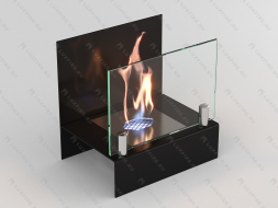 Настольный биокамин Lux Fire "Афиша" S (черный)