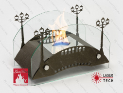 Настольный биокамин Lux Fire &amp;quot;Пушкинский мост&amp;quot; М (бронза)